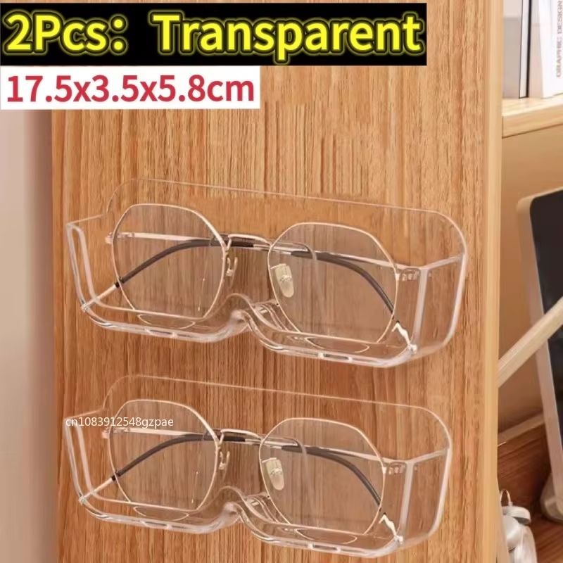Wall Mounted Sunglasses Organizer Rack No Drill Glasses Storage Shelf Set 8