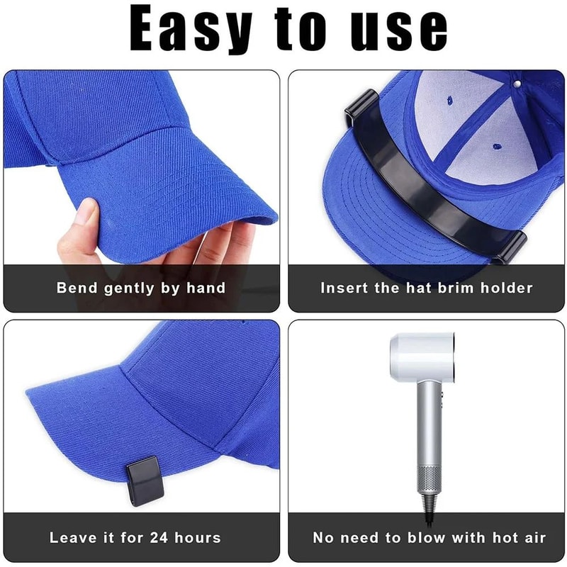 2pcs Hat Brim Bender Tool No Steam Adjustable Cap Curve Shaper 3
