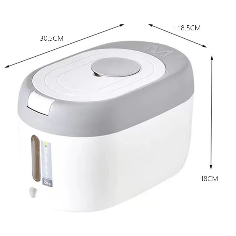 11lb 22lb Rice Dispenser Airtight Kitchen Storage Container With Measuring System 6