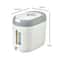 11lb 22lb Rice Dispenser Airtight Kitchen Storage Container With Measuring System 7
