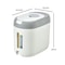 11lb 22lb Rice Dispenser Airtight Kitchen Storage Container With Measuring System 7