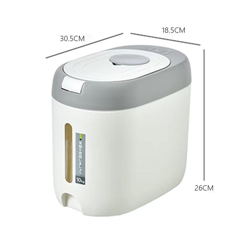 11lb 22lb Rice Dispenser Airtight Kitchen Storage Container With Measuring System 7