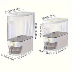 11lb 22lb rice dispenser with measuring cup and time marking airtight storage container