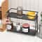 Double Layer Cup Storage Rack For Kitchen Counter And Tea Set Organizer 0
