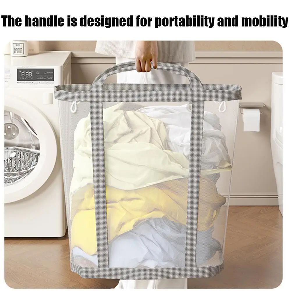 FlexiFold Laundry Basket Bag With Handles For Clothes And Toy Storage 1
