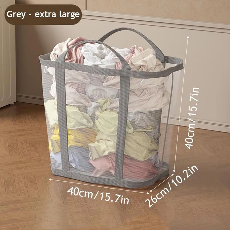 FlexiFold Laundry Basket Bag With Handles For Clothes And Toy Storage 8