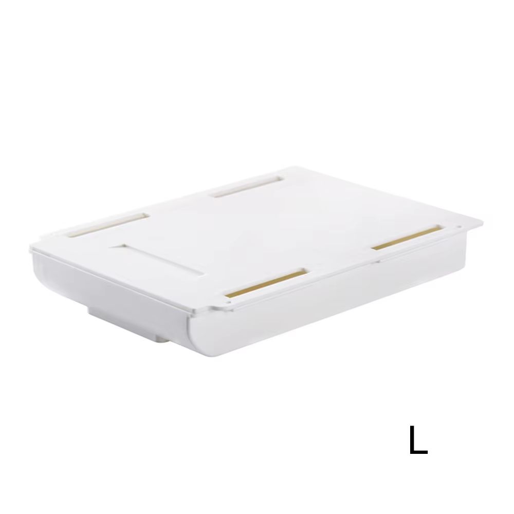 SlideHide Self Adhesive Under Desk Drawer Organizer For Hidden Storage 9
