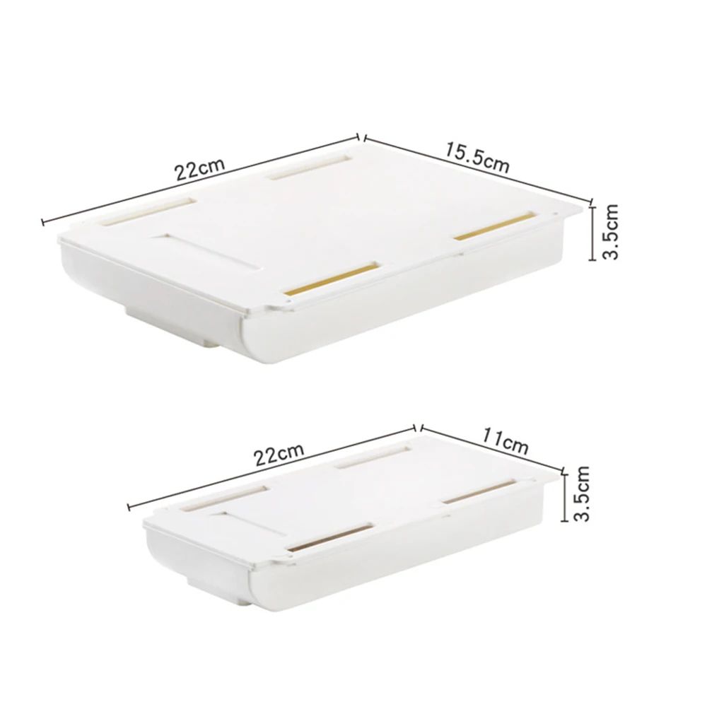 SlideHide Self Adhesive Under Desk Drawer Organizer For Hidden Storage 3
