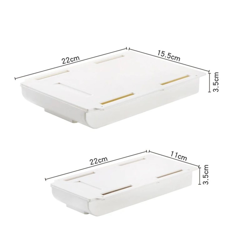 SlideHide Self Adhesive Under Desk Drawer Organizer For Hidden Storage 3