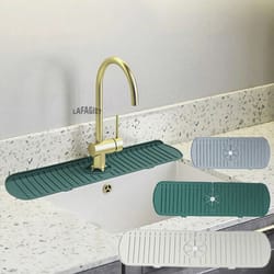 splashguard silicone faucet drain mat for kitchen and bathroom sink