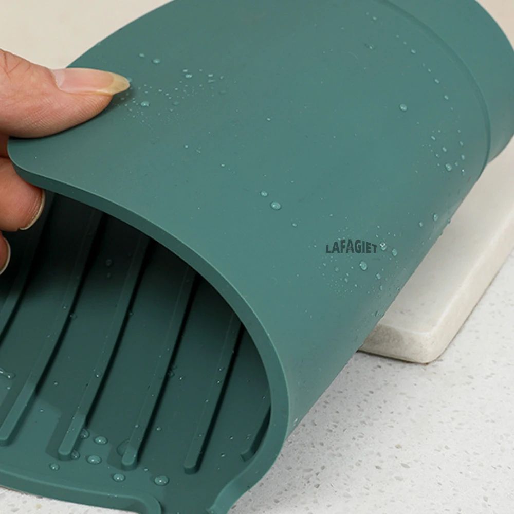 SplashGuard Silicone Faucet Drain Mat For Kitchen And Bathroom Sink 4