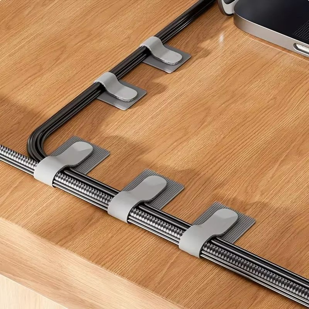 Self Adhesive Cable Organizer Clips 10pcs Desk And Wall Cord Holder 1