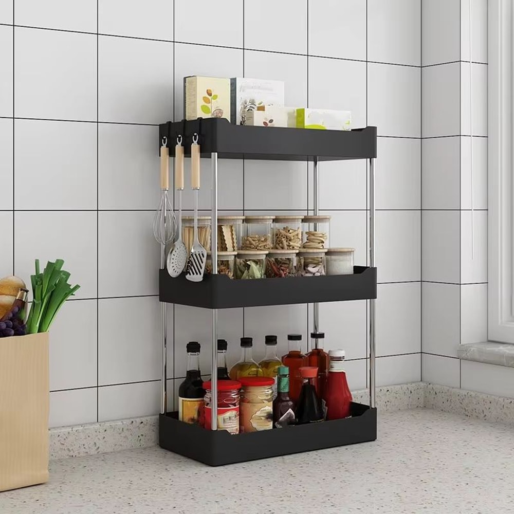 Multi Layer Kitchen Spice Rack Corner Countertop Organizer Shelf 4