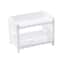 Minimalist Double Layer Desktop Storage Rack Plastic Organizer Shelf 7