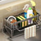 CleanSteel Self Draining Kitchen Sink Organizer With Stainless Steel Sponge Holder 6