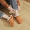Chamois Leather Wide Toe Slippers Warm Barefoot Indoor House Shoes 5