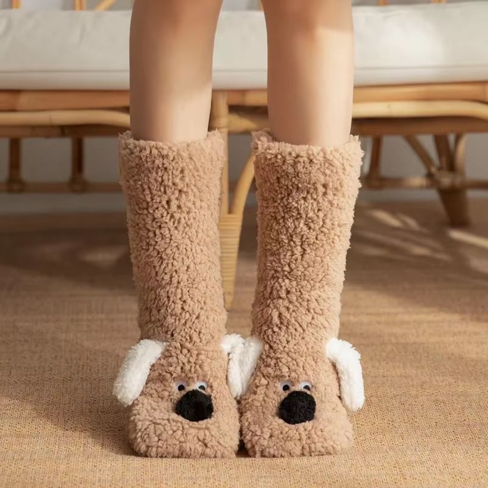 CozyCharm Kawaii Winter Slipper Socks For Warm Sleeping And Home Comfort 14