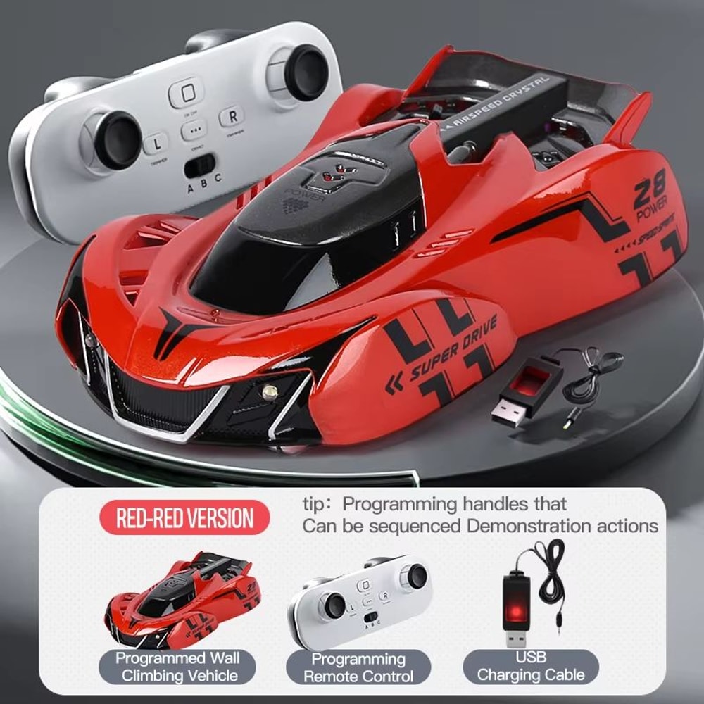 Wall Climbing RC Car Light Chasing Remote Control Anti Gravity Racing Toy 11