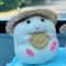 Cute Hamster Car Dashboard Ornament Straw Hat Mini Interior Decoration 6
