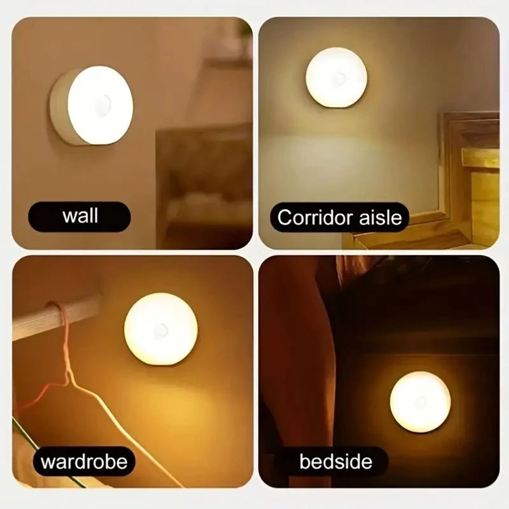 Wireless Motion Sensor Night Light LED Auto On Off Closet And Stair Light 3