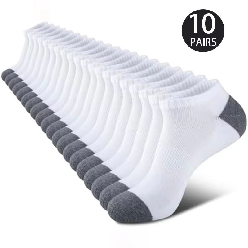 Breathable Low Cut Socks 10 Pair Sweat Absorbing Odor Resistant Everyday Socks 6