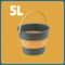 Collapsible Silicone Bucket Portable Folding Water Bucket With Lid For Camping Car Wash And Outdoor 12
