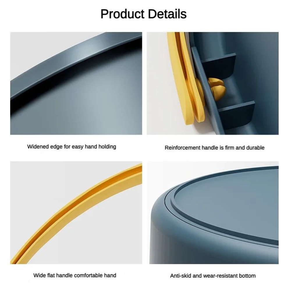 Collapsible Silicone Bucket Portable Folding Water Bucket With Lid For Camping Car Wash And Outdoor 4