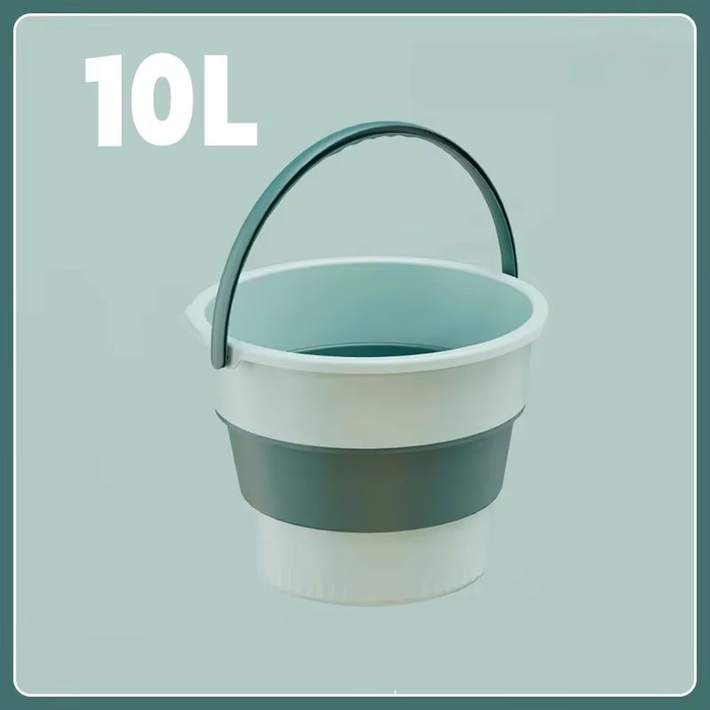 Collapsible Silicone Bucket Portable Folding Water Bucket With Lid For Camping Car Wash And Outdoor 6