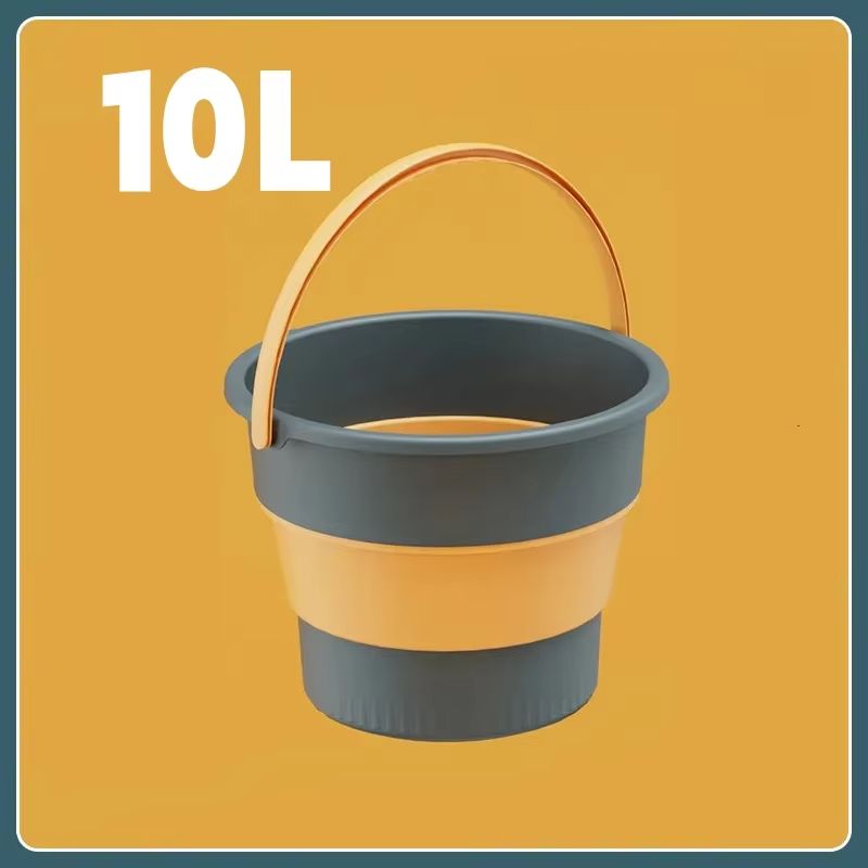 Collapsible Silicone Bucket Portable Folding Water Bucket With Lid For Camping Car Wash And Outdoor 8
