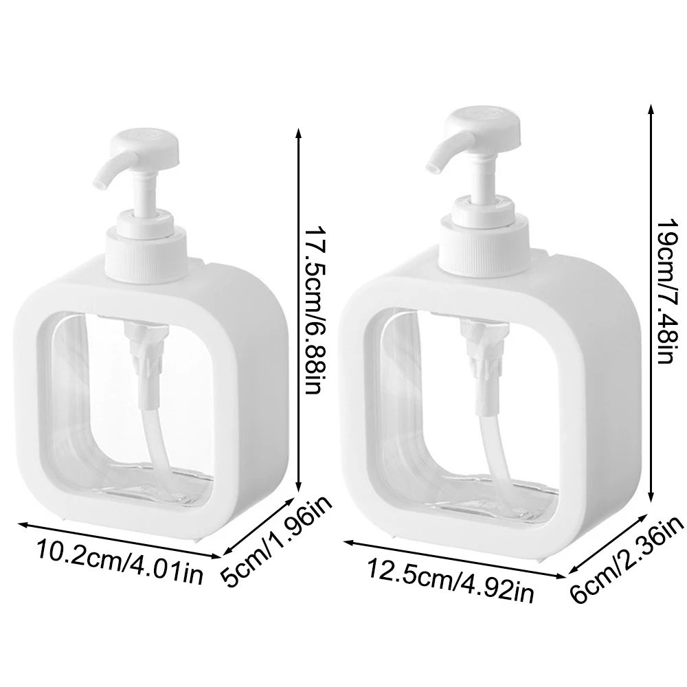 Large Capacity Transparent Soap Dispenser Bottle Leakproof Press Pump Refillable Container 4