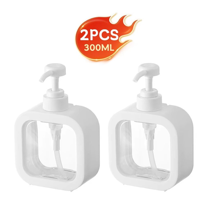 Large Capacity Transparent Soap Dispenser Bottle Leakproof Press Pump Refillable Container 7