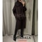 Chocolate Brown Scarf Jacket For Women Loose Fit Thick Warm Winter Coat 3