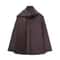 Chocolate Brown Scarf Jacket For Women Loose Fit Thick Warm Winter Coat 7
