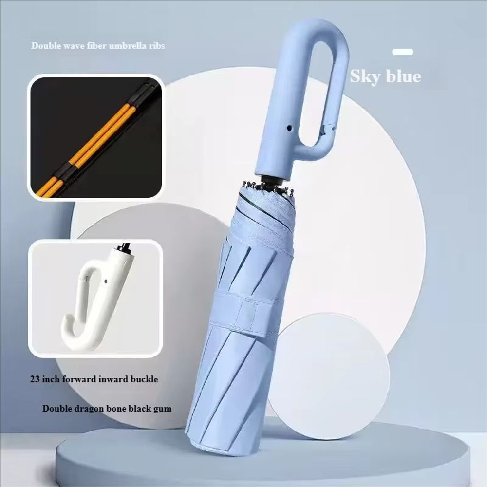 20 Rib Automatic Windproof Umbrella Extra Large Folding Sun And Rain Protection 12