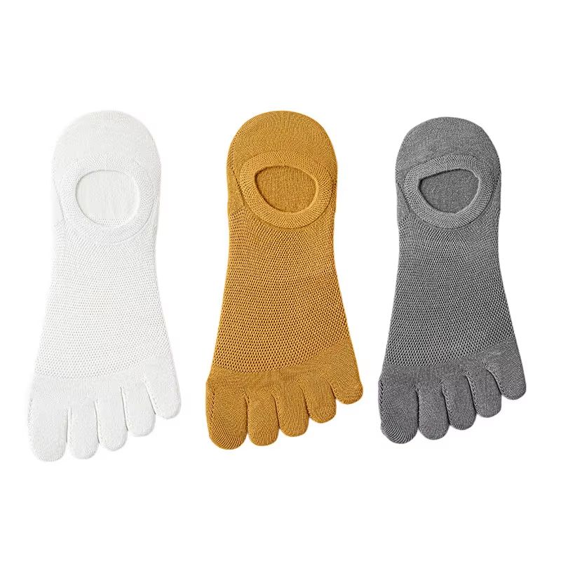 Mens Five Toe Socks Breathable Sweat Absorbing Odor Resistant Finger Socks Set 6