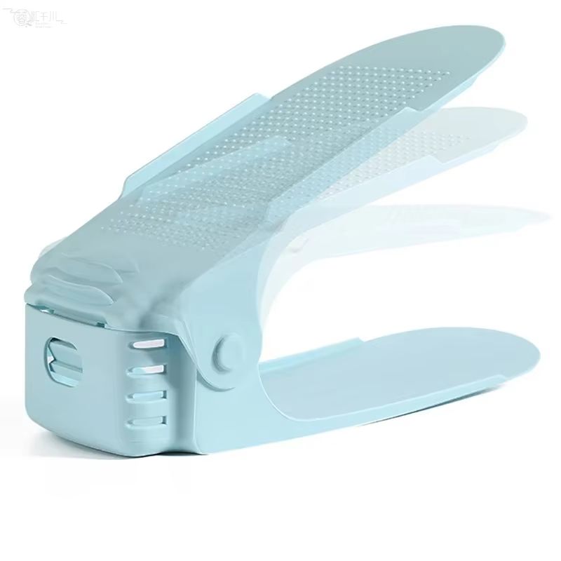 Adjustable Double Layer Shoe Organizer Space Saving Stackable Shoe Shelf Rack 4