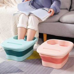 foldable foot bath bucket portable massage soaking basin collapsible spa foot tub