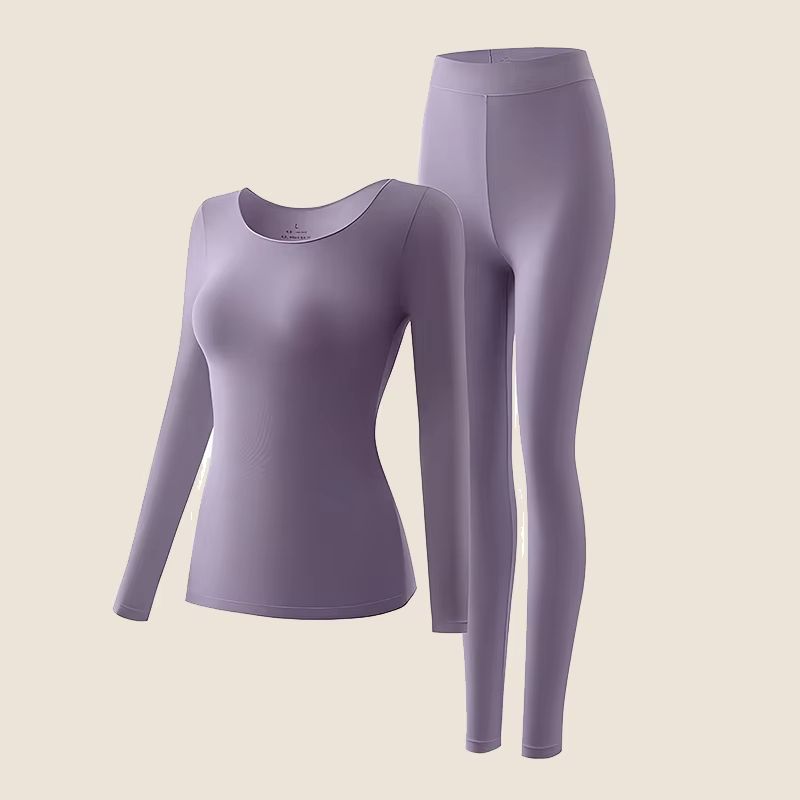 Seamless Thermal Underwear Set For Women Lightweight Warm Base Layer Long Johns 6