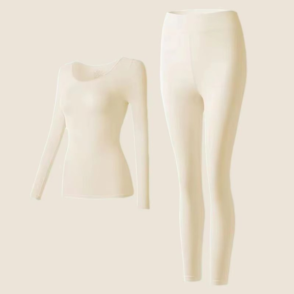Seamless Thermal Underwear Set For Women Lightweight Warm Base Layer Long Johns 8