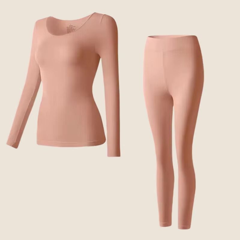 Seamless Thermal Underwear Set For Women Lightweight Warm Base Layer Long Johns 10