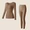 Seamless Thermal Underwear Set For Women Lightweight Warm Base Layer Long Johns 11