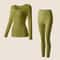 Seamless Thermal Underwear Set For Women Lightweight Warm Base Layer Long Johns 12