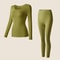 Seamless Thermal Underwear Set For Women Lightweight Warm Base Layer Long Johns 12