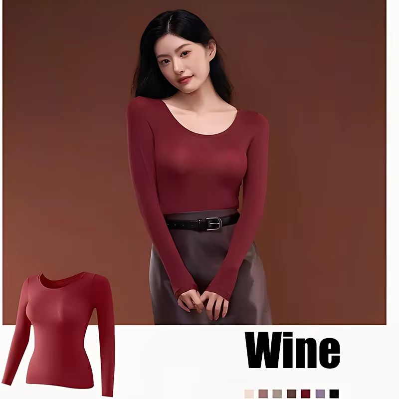 Seamless Thermal Underwear Set For Women Lightweight Warm Base Layer Long Johns 17