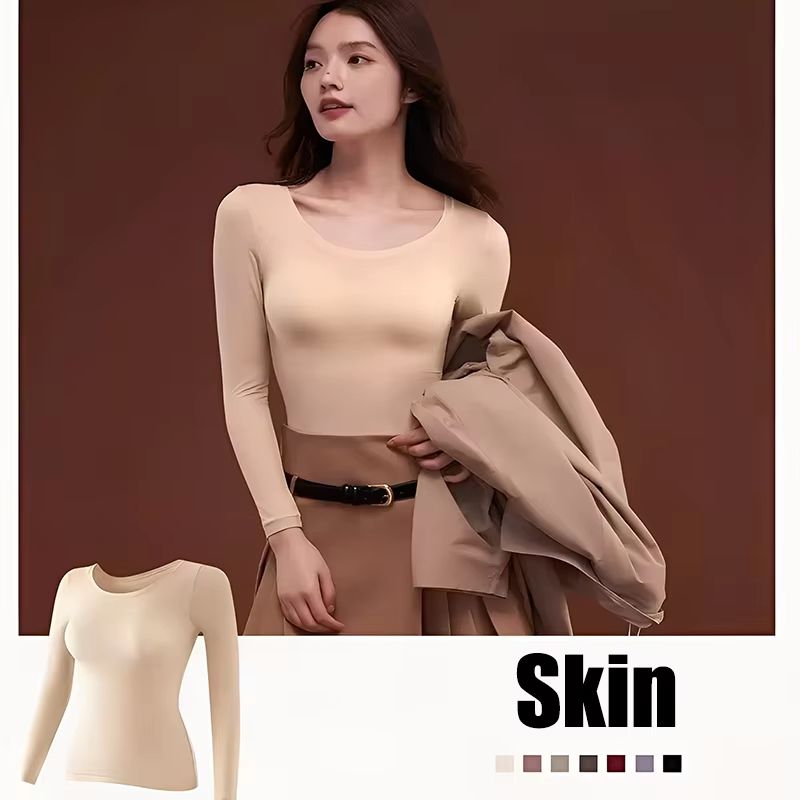 Seamless Thermal Underwear Set For Women Lightweight Warm Base Layer Long Johns 18