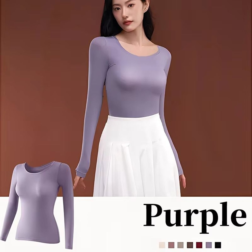 Seamless Thermal Underwear Set For Women Lightweight Warm Base Layer Long Johns 19