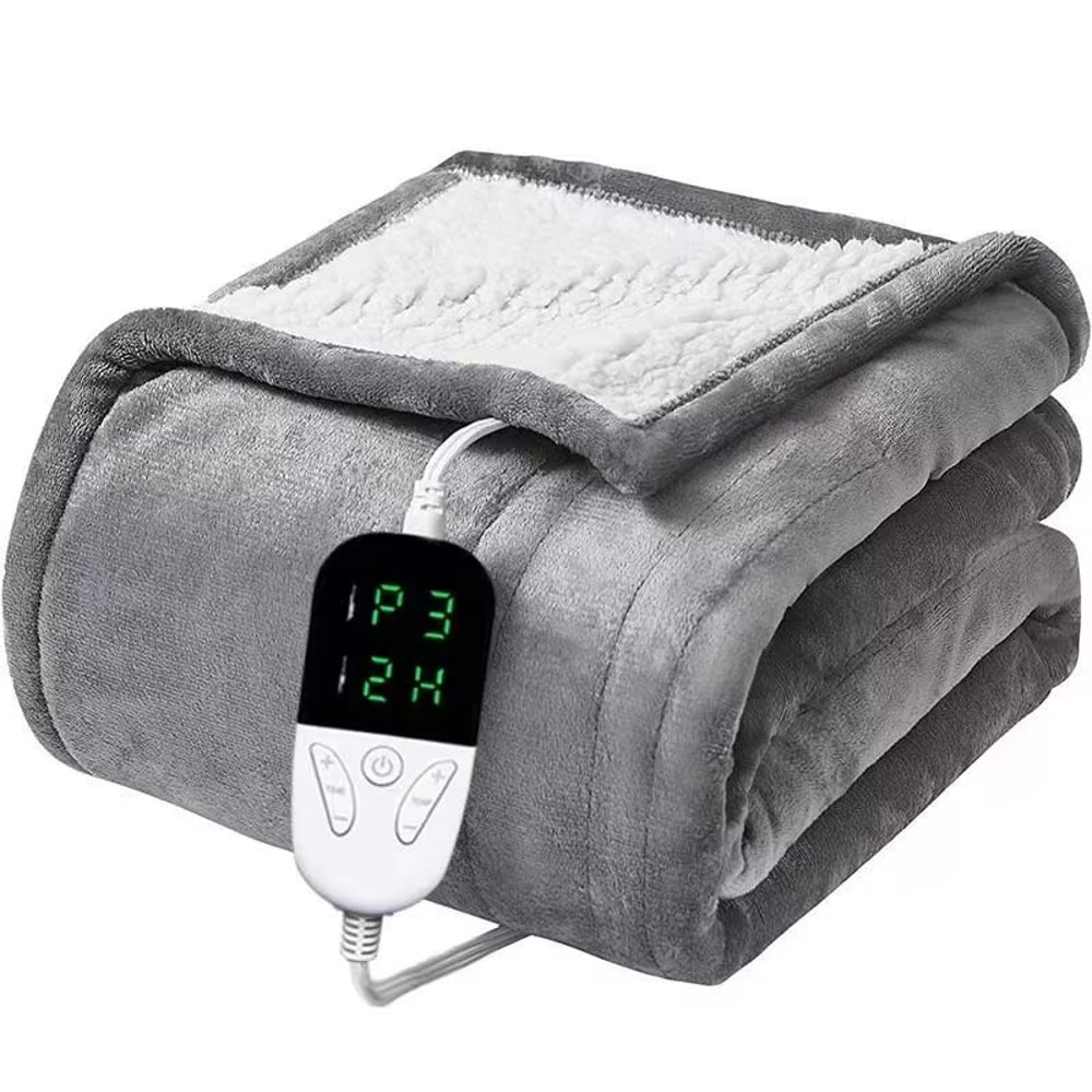 Electric Heated Throw Blanket Soft Plush 6 Heat Levels Auto Shut Off Safety Protection 6