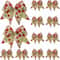12pcs Christmas Bow Decorations For Tree Wreath And Gift Wrapping Festive Holiday Decor Set 9