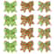 12pcs Christmas Bow Decorations For Tree Wreath And Gift Wrapping Festive Holiday Decor Set 10