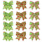 12pcs Christmas Bow Decorations For Tree Wreath And Gift Wrapping Festive Holiday Decor Set 10